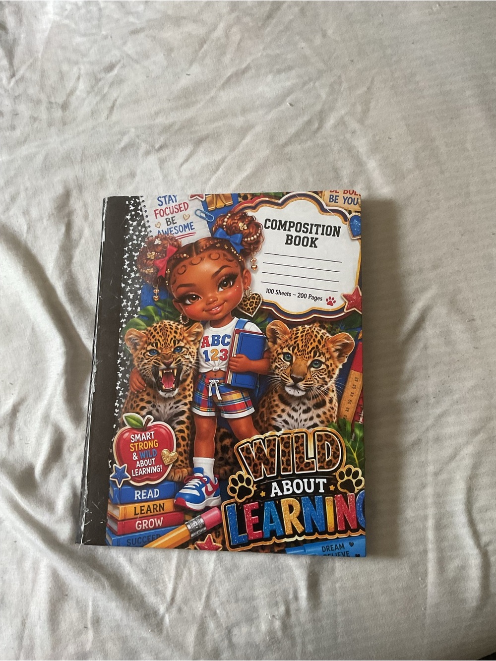 Wild About Learning Kids Composition Book - Multicolor